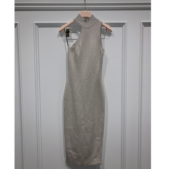 🔥CUSHNIE-Metallic stretchknit dress - Picture 6 of 6